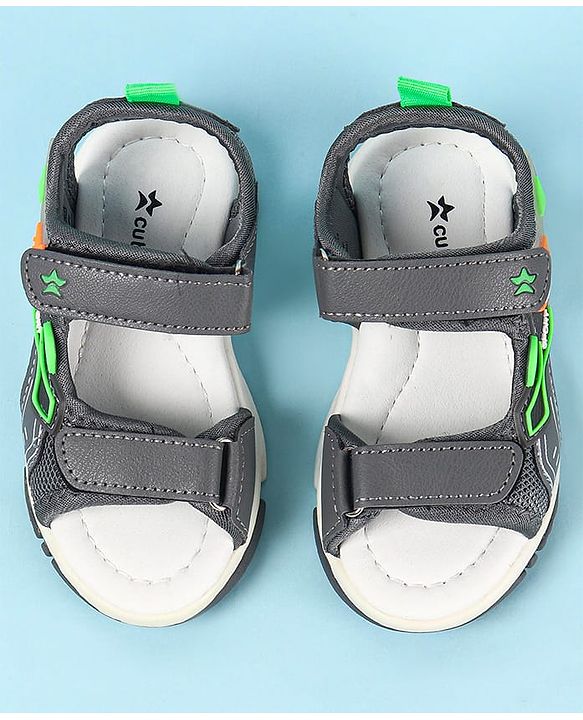 Cute Walk by Babyhug Velcro Closure Sandals With Applique- Navy Blue