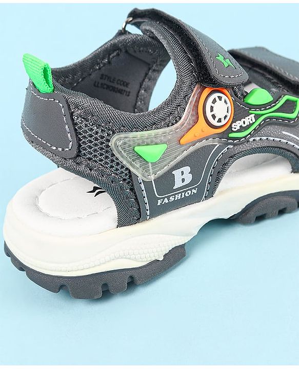 Cute Walk by Babyhug Velcro Closure Sandals With Applique- Navy Blue