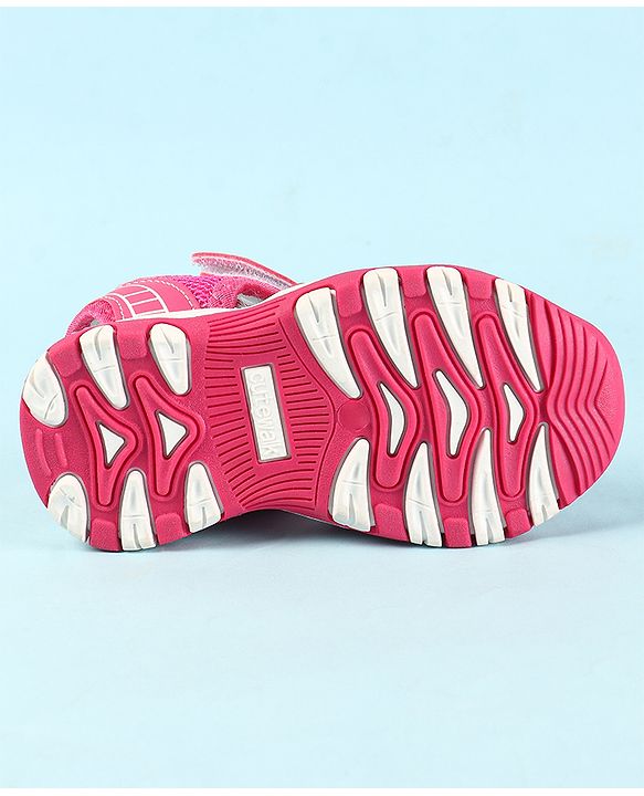Cute Walk by Babyhug Velcro Closure Sandals with Butterfly Applique - Pink