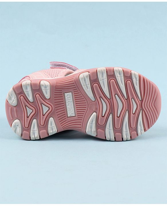 Cute Walk by Babyhug Velcro Closure Sandals with Butterfly Applique - Pink