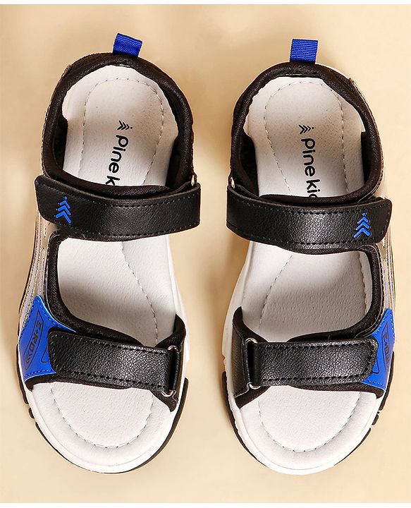 Pine Kids Velcro Closure Sandals - Black
