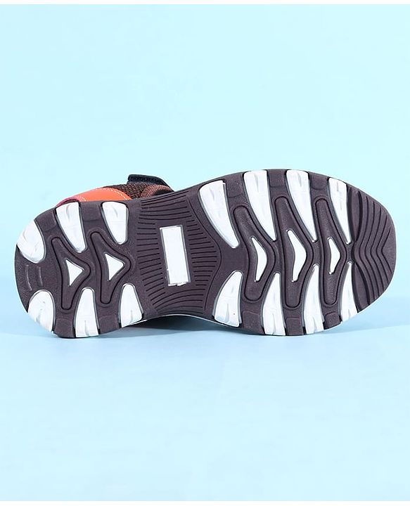Pine Kids Sandals with Velcro Closure & Astronaut Applique - Brown