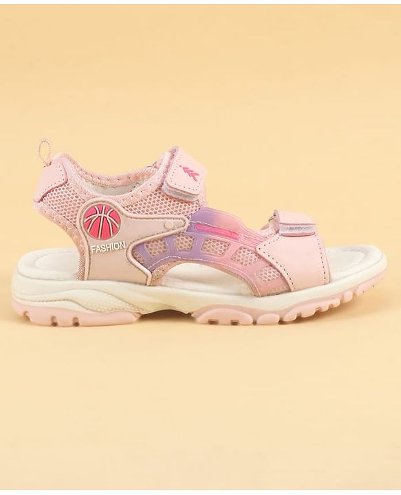 Pine Kids Velcro Closure Solid Sandals - Pink