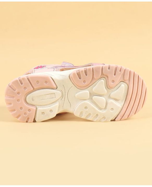 Pine Kids Velcro Closure Solid Sandals - Pink