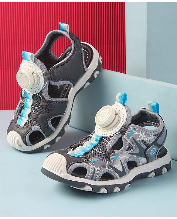 Cute Walk by Babyhug Slip On Sandals - Grey