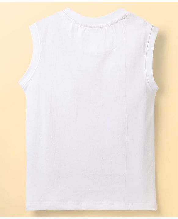 Pine Kids Viscose Woven Half Sleeves Shirt & T-Shirt with Text Print - Navy Blue & White