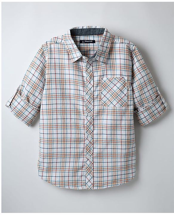 Pine Kids Cotton Woven Full Sleeves Checkered Shirt - Multicolour