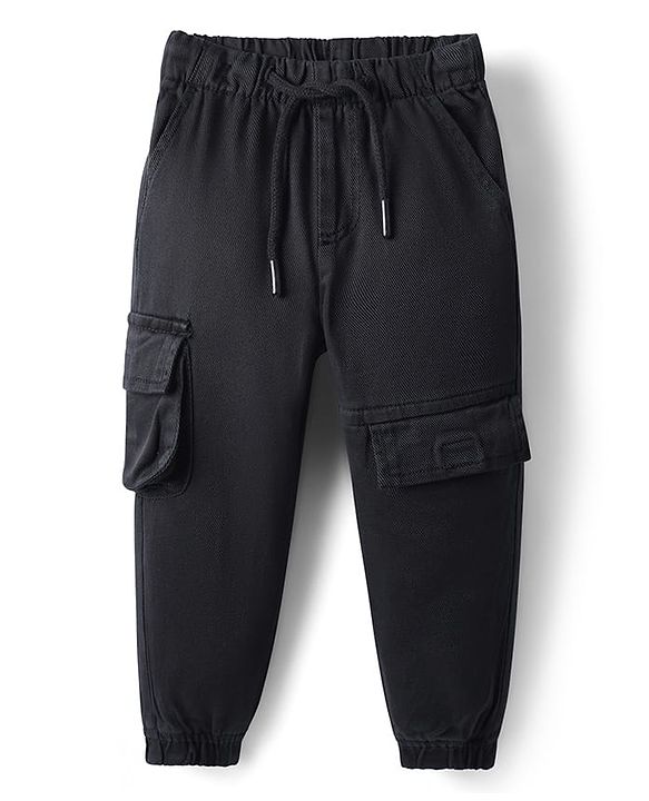 Babyhug Denim Washed Full Length Jeans with Stretch -Blue