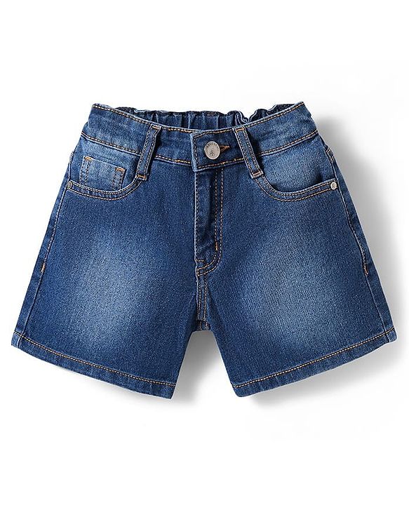 Pine Kids Cotton Woven Knee Length Solid Color Shorts - Navy Blue