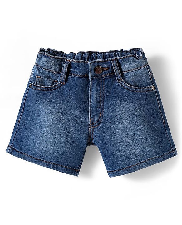 Pine Kids Cotton Woven Knee Length Solid Color Shorts - Navy Blue