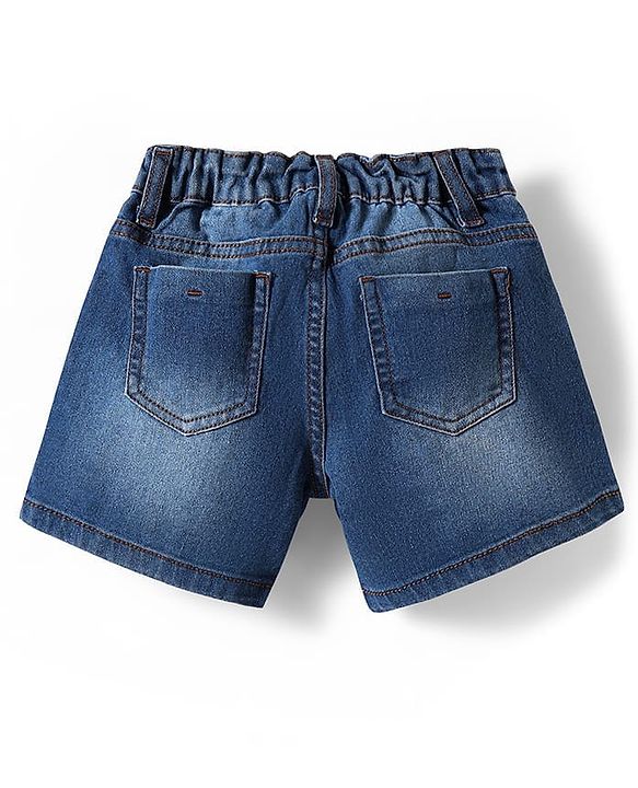 Pine Kids Cotton Woven Knee Length Solid Color Shorts - Navy Blue