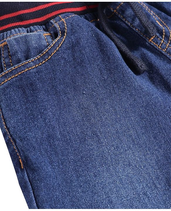 Pine Kids Woven Knee Length Solid Color Shorts - Blue