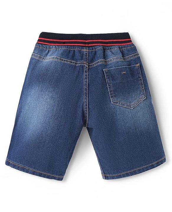 Pine Kids Woven Knee Length Solid Color Shorts - Blue