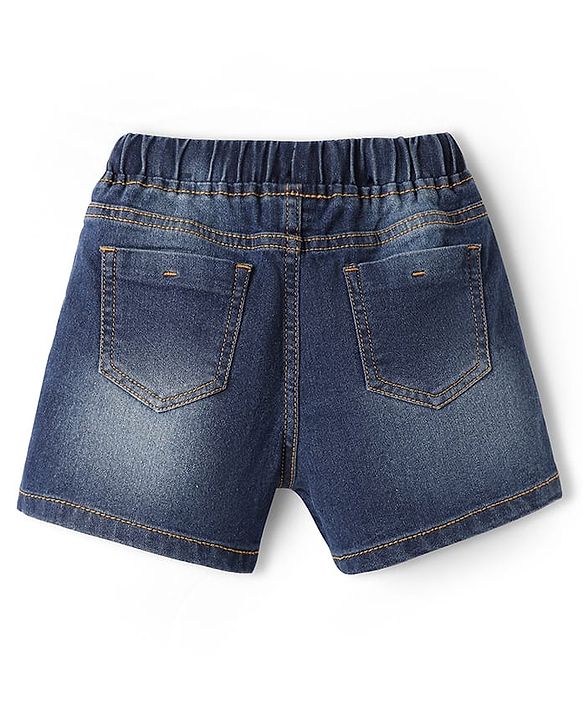 Pine Kids Woven Knee Length Solid Color Shorts - Navy Blue