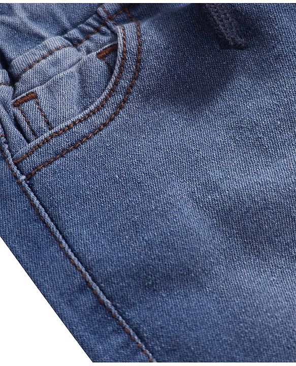 Pine Kids Woven Knee Length Solid Color Shorts - Blue