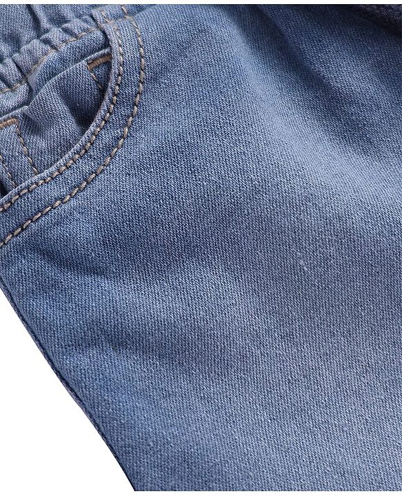 Pine Kids Woven Knee Length Solid Color Shorts - Light Blue