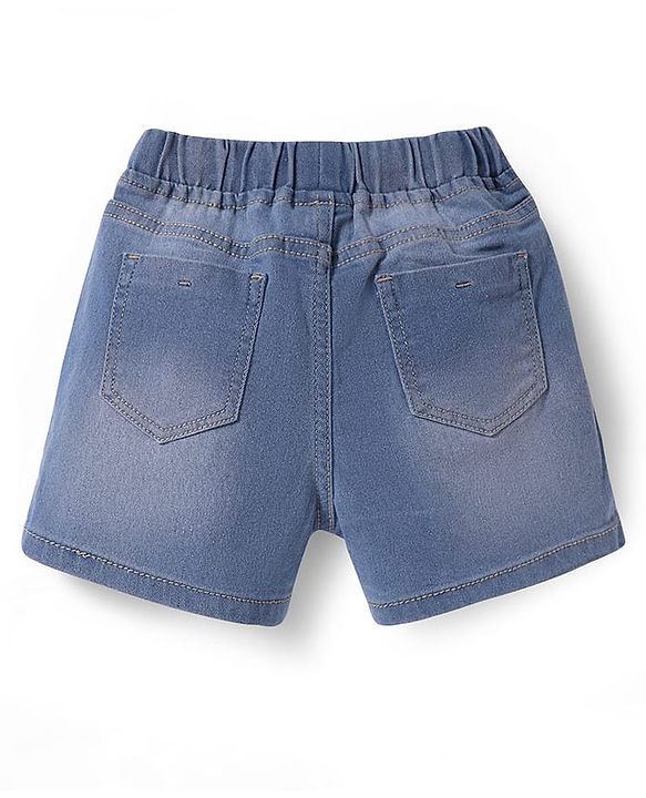 Pine Kids Woven Knee Length Solid Color Shorts - Light Blue
