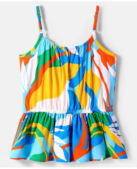 Pine Kids Woven Sleeveless Top with Floral Print - Yellow