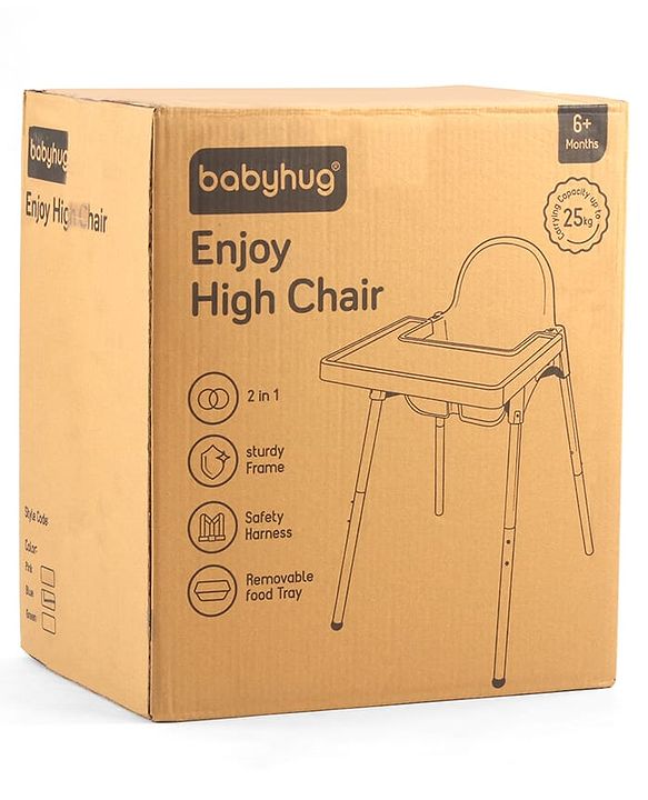 Babyhug Multi-functional Highchair & Convertible Feeding Chair | Removable Feeding Tray| Adjustable Footrest| Safety Harness| Anti-skid Base| Easy Assembly| Easy Cleaning| 6 Months to 3 Years - Blue