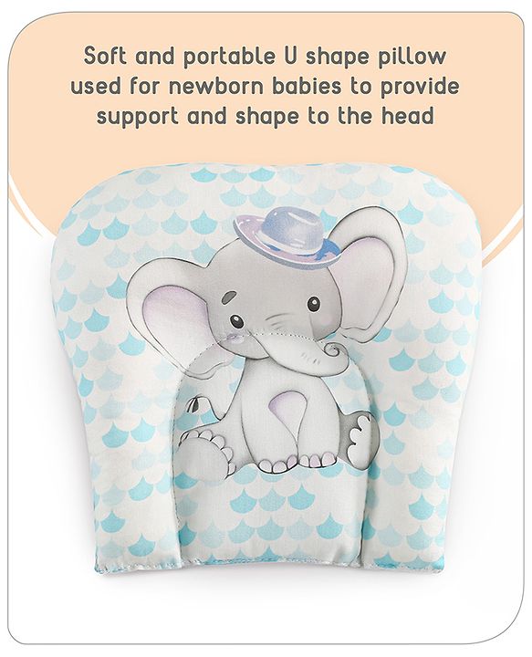 Babyhug 100% Cotton Digital Print Mattress Set with Mosquito Net Aeroplane Theme - White
