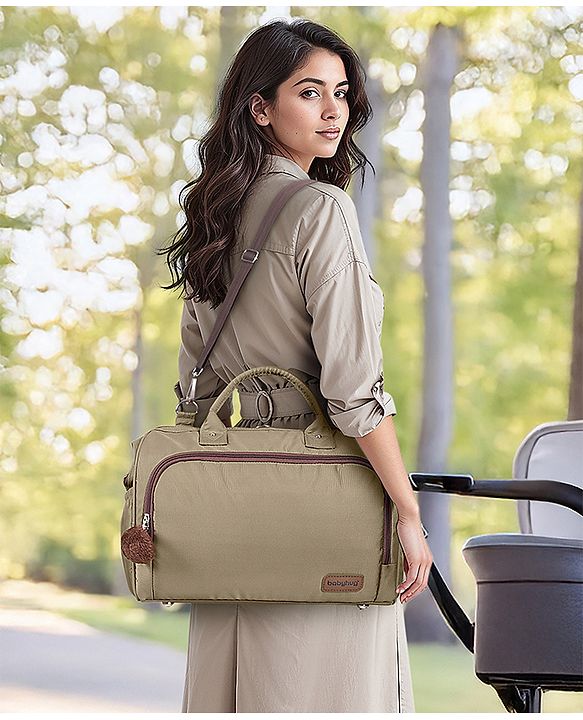 Babyhug 3-in-1 Diaper Bag Multifunctional Tote Sling & Backpack for Travel  - Brown