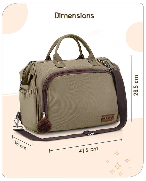 Babyhug 3-in-1 Diaper Bag Multifunctional Tote Sling & Backpack for Travel  - Brown