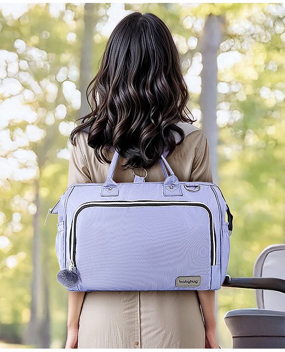 Babyhug 3-in-1 Diaper Bag Multifunctional Tote Sling & Backpack for Travel  - Brown