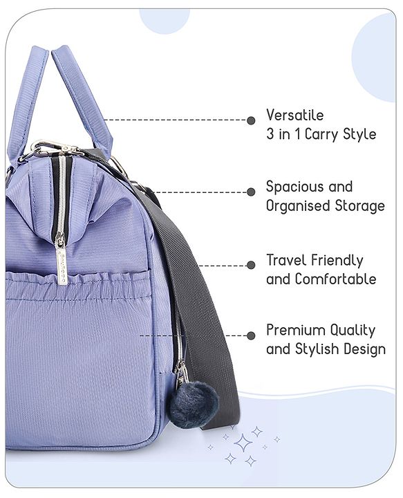 Babyhug 3-in-1 Diaper Bag Multifunctional Tote Sling & Backpack for Travel  - Brown