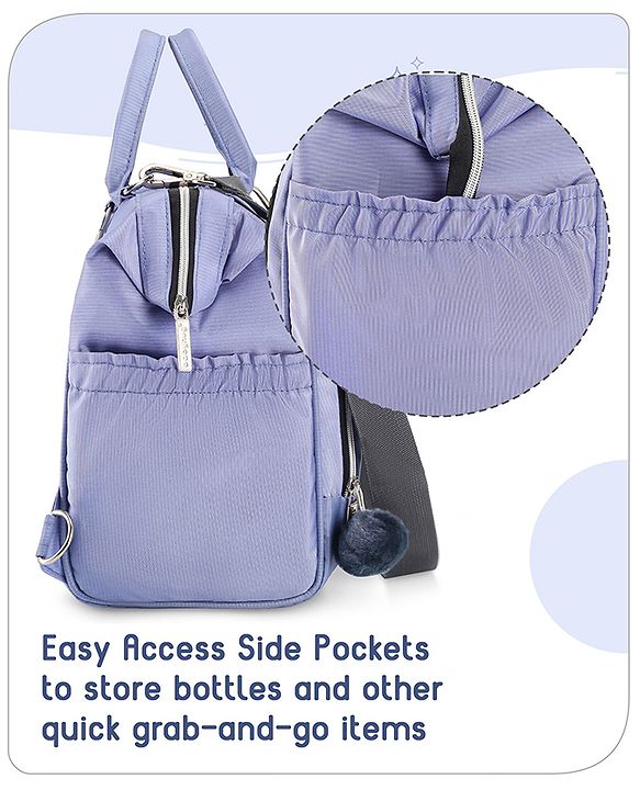 Babyhug 3-in-1 Diaper Bag Multifunctional Tote Sling & Backpack for Travel  - Brown