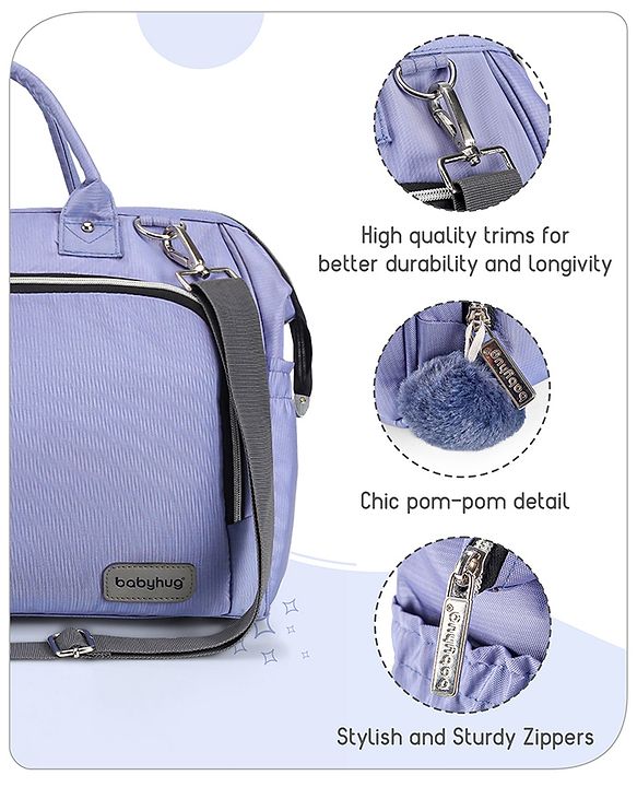 Babyhug 3-in-1 Diaper Bag Multifunctional Tote Sling & Backpack for Travel  - Brown