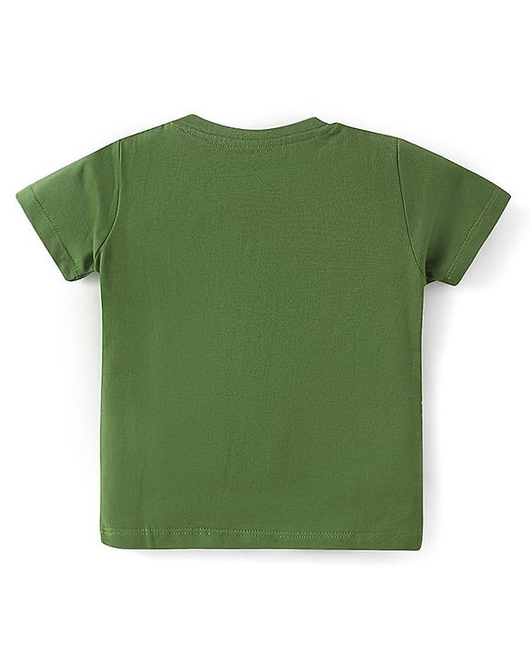 Babyhug Disney Single Jersey Knit Half Sleeves T-Shirt & Shorts Set With Mickey & Friends Graphics - Green