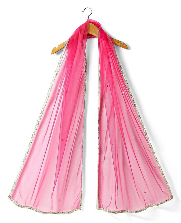 Pine Kids Woven Sleeveless Choli  Lehenga Set & Dupatta with Sequin Design & Floral Print -Limegreen