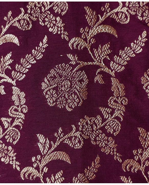Pine Kids Woven Sleeveless Kurti Salwar Set With Foil Print & Dupatta - Wine