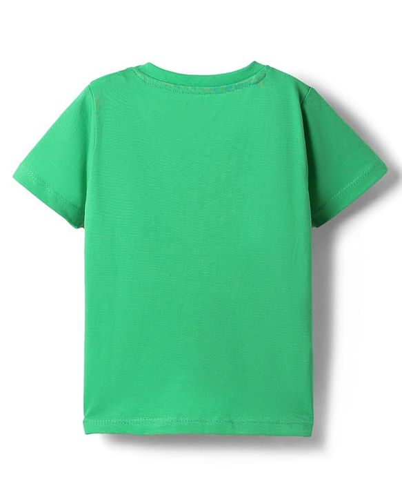 Babyhug Cotton Knit Half Sleeves T-Shirt With Sun Shine on my Mind Text Print - Green