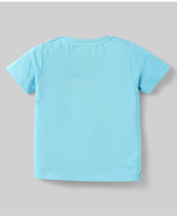 Babyhug Cotton Knit Half Sleeves T-Shirts with Sports Theme Print Pack of 3 - Orange White & Aqua Blue