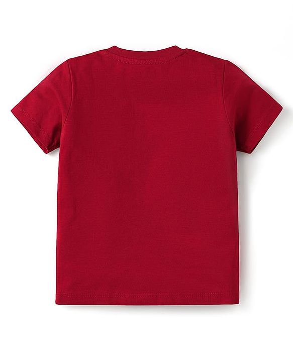 Babyhug Cotton Knit Half Sleeves T-Shirts with Bear Print Pack of 3 - Yellow Dark Red & Yellow