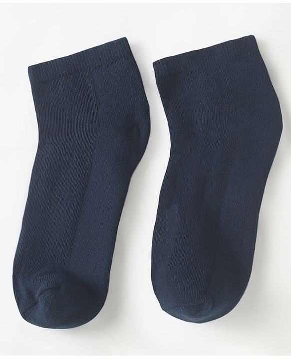 Pine Kids Knit Low Ankle Length School Socks Pack of 3 - Navy Blue