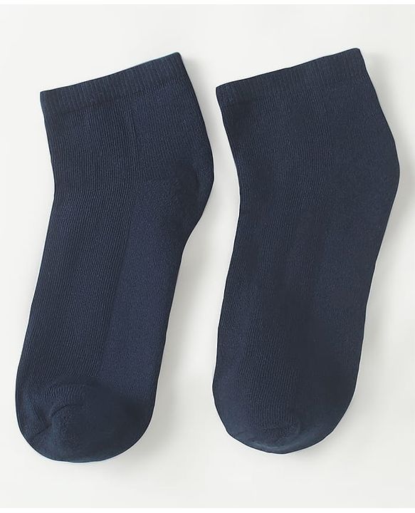 Pine Kids Knit Low Ankle Length School Socks Pack of 3 - Navy Blue