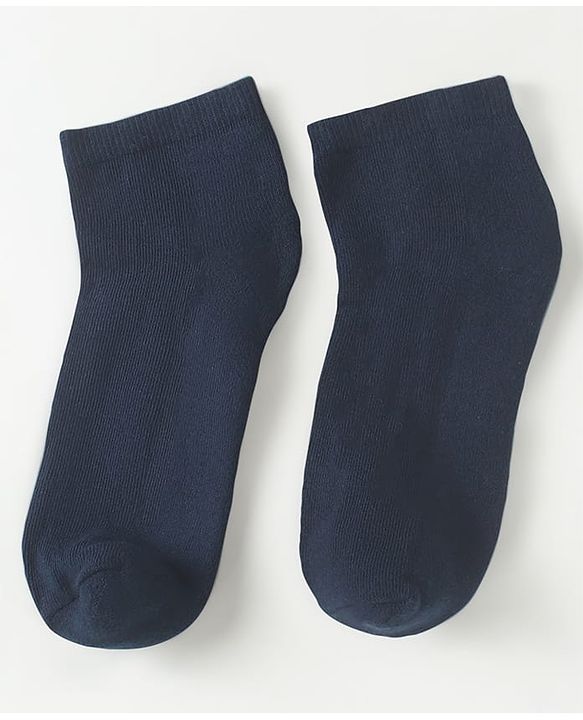 Pine Kids Knit Low Ankle Length School Socks Pack of 3 - Navy Blue