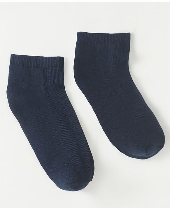 Pine Kids Knit Low Ankle Length School Socks Pack of 3 - Navy Blue