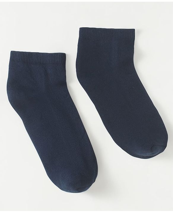 Pine Kids Knit Low Ankle Length School Socks Pack of 3 - Navy Blue
