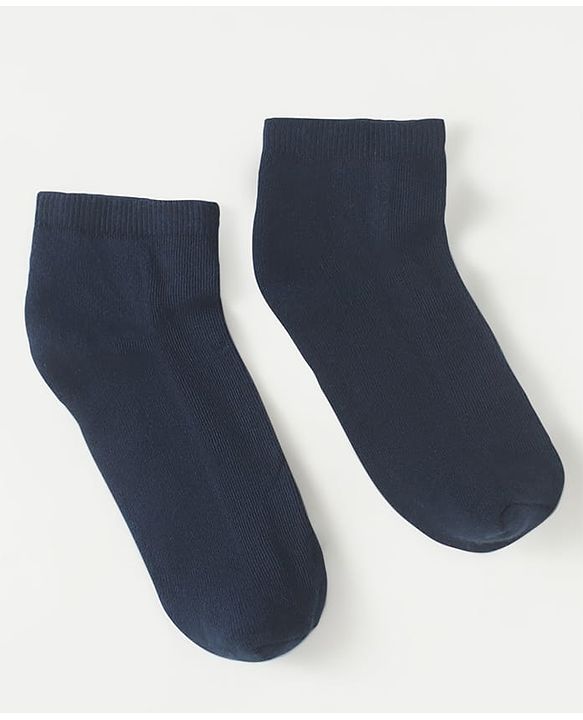 Pine Kids Knit Low Ankle Length School Socks Pack of 3 - Navy Blue