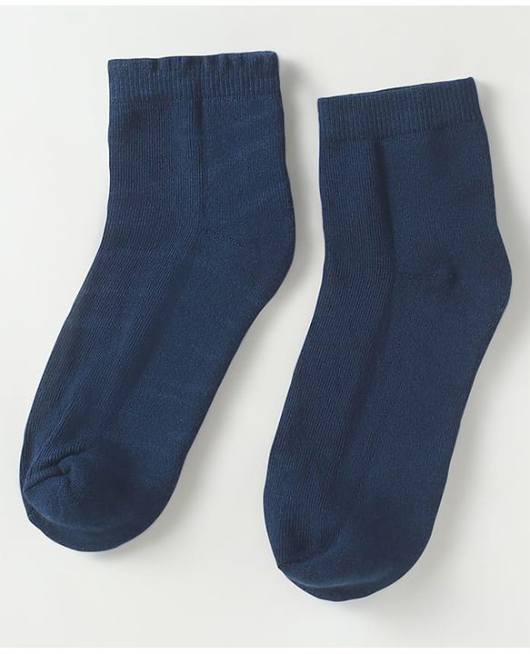Pine Kids Knit High Ankle Length School Socks Pack of 3 - Navy Blue