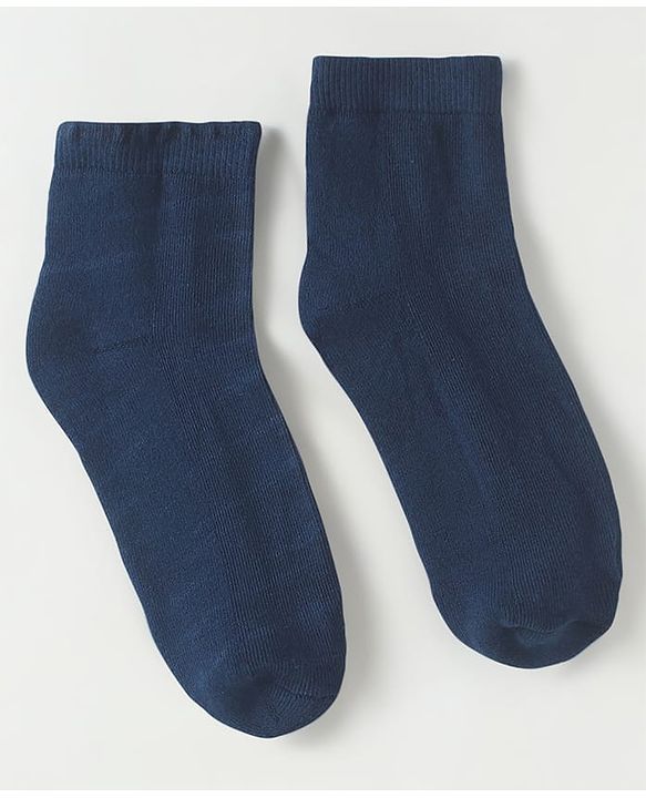 Pine Kids Knit High Ankle Length School Socks Pack of 3 - Navy Blue