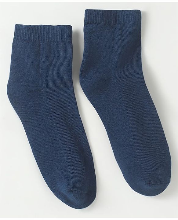 Pine Kids Knit High Ankle Length School Socks Pack of 3 - Navy Blue