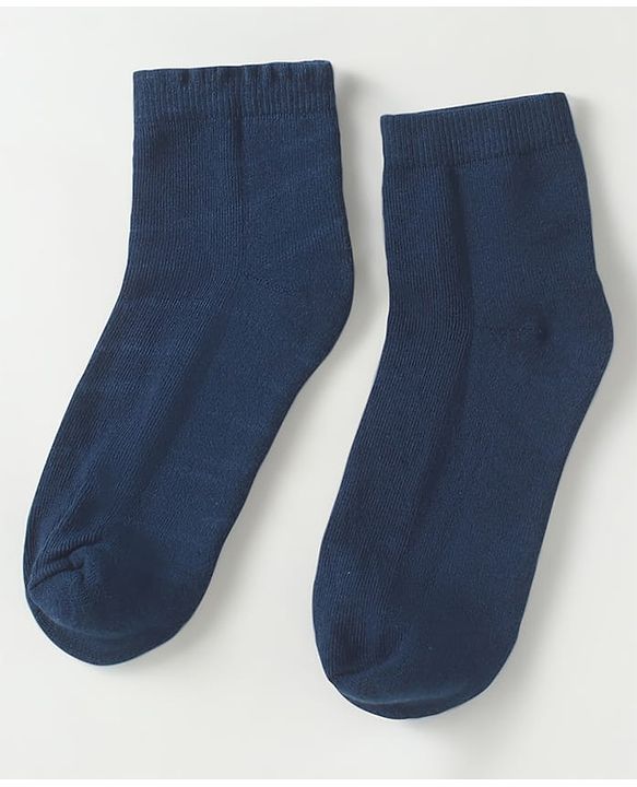 Pine Kids Knit High Ankle Length School Socks Pack of 3 - Navy Blue