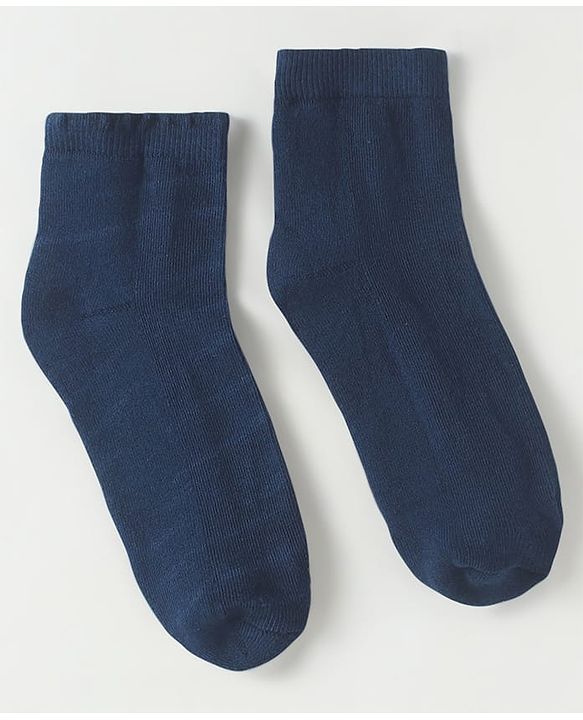 Pine Kids Knit High Ankle Length School Socks Pack of 3 - Navy Blue