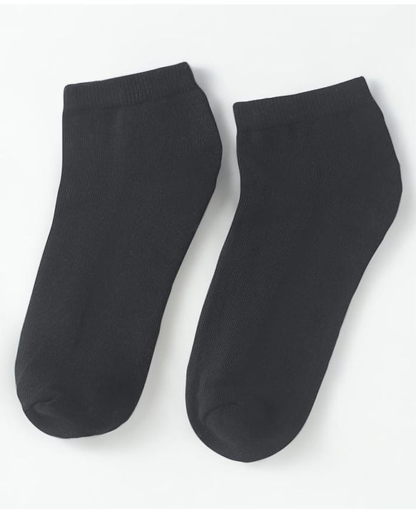 Pine Kids Knit Low Ankle Length School Socks Pack of 3 - Black
