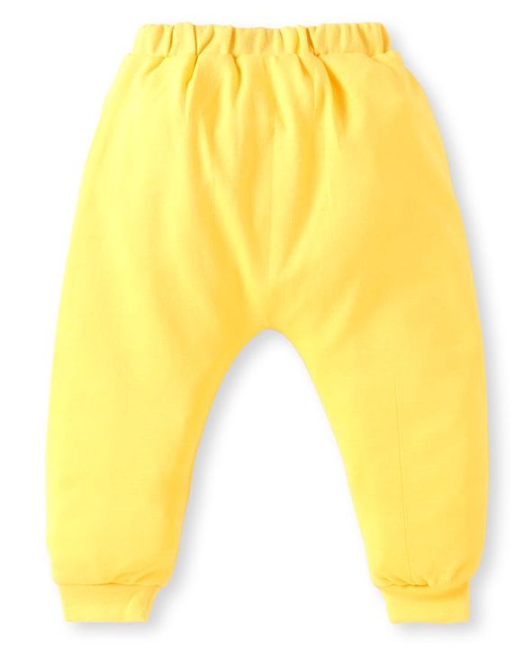 Babyhug Disney Interlock Knit Full Length Diaper Leggings With Minnie Mouse Family Graphics Pack Of 3 - Pink Light Blue & Yellow