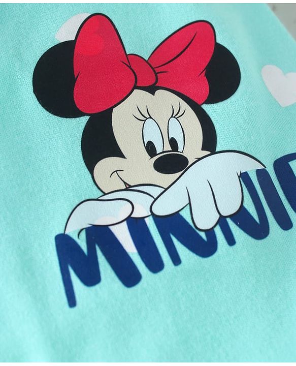 Babyhug Disney Interlock Knit Full Length Diaper Leggings With Minnie Mouse Family Graphics Pack Of 3 - Pink Light Blue & Yellow